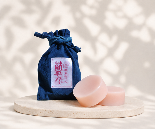 蓼藍石けん　藍々　face soap　　　　　　　　　凛とした素肌へ導く、藍のフェイスソープ